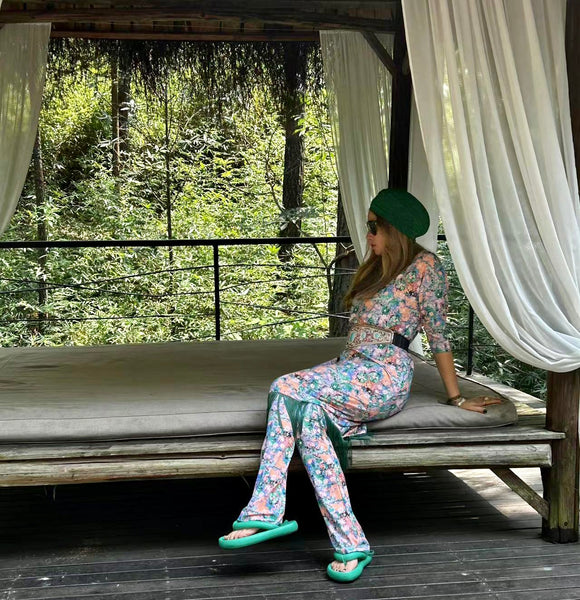 Pantalon en matière maillot TR2310S - Vert foncé #70