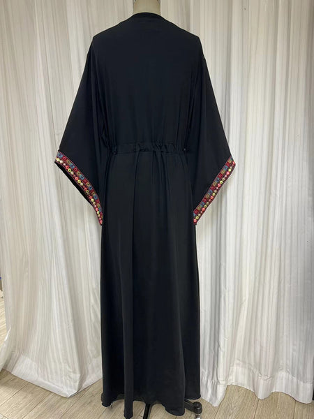 Swimwear dress Dr2302as-Ethnic style Black Long