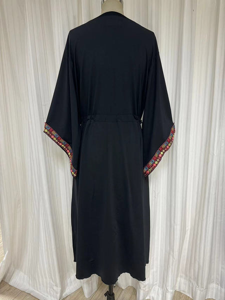 Swimwear dress Dr2302cs-Ethnic style - Black Medium