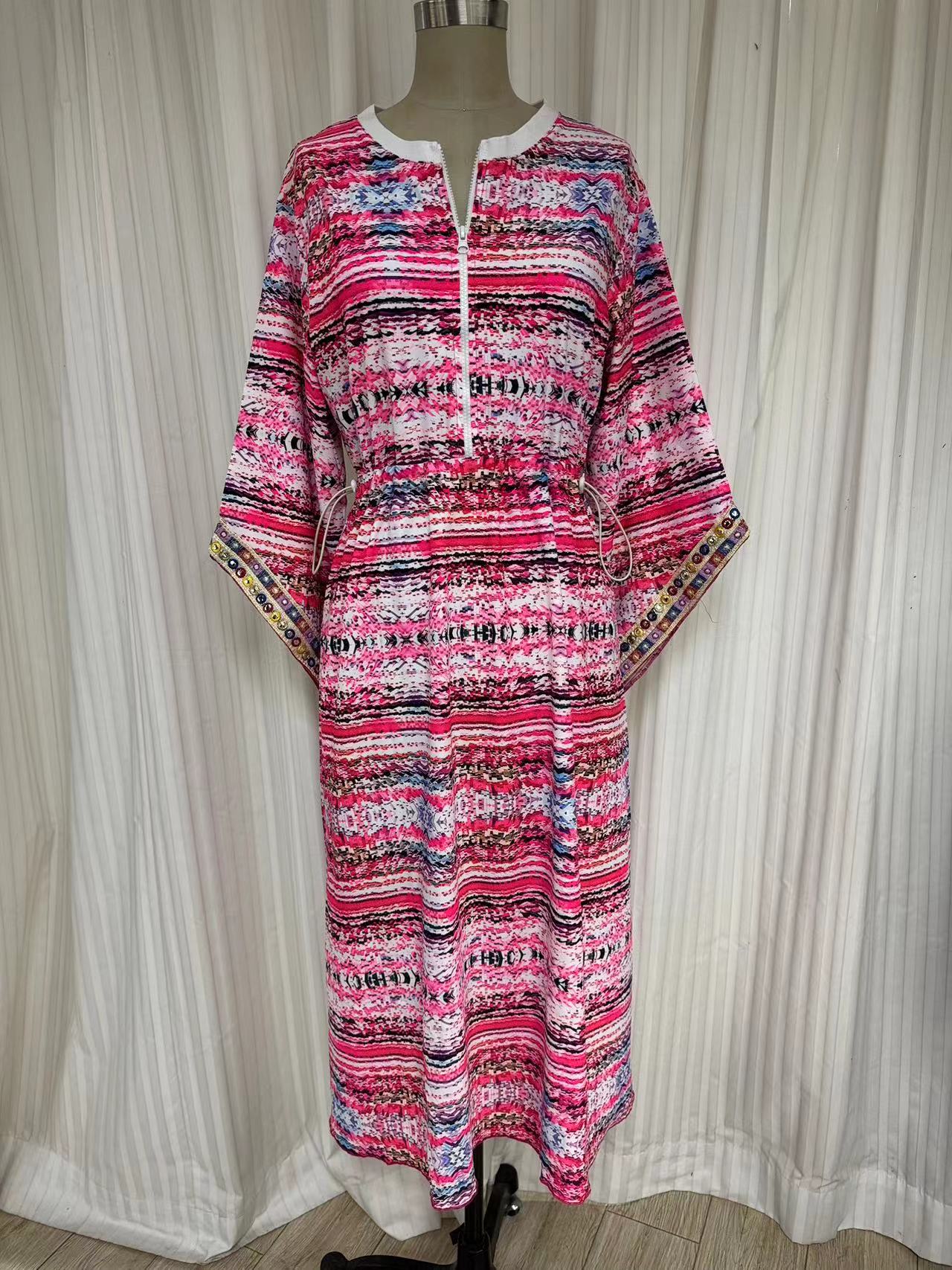Swimwear dress Dr2302cs-Ethnic style - Ethnic print Medium