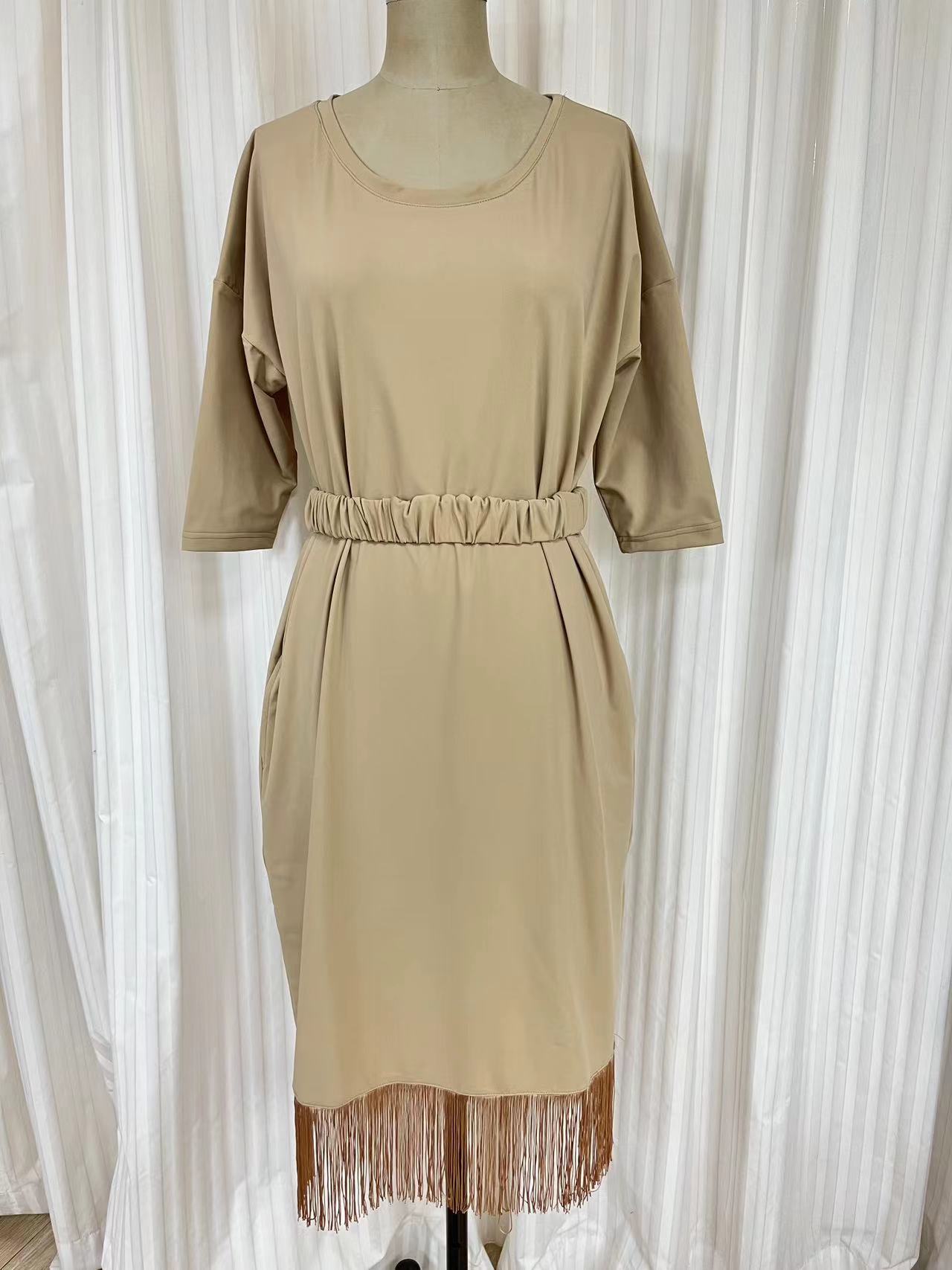 Swimsuit Dress DR2305S- Greige