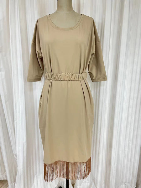 Swimsuit Dress DR2305S- Greige