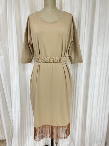 Swimsuit Dress DR2305S- Greige