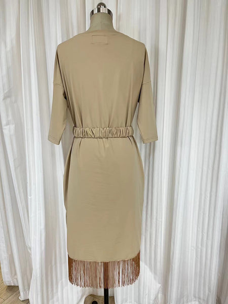 Swimsuit Dress DR2305S- Greige