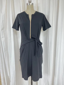 Swimsuit DR2308BS -Wrapped dress with zip- Black