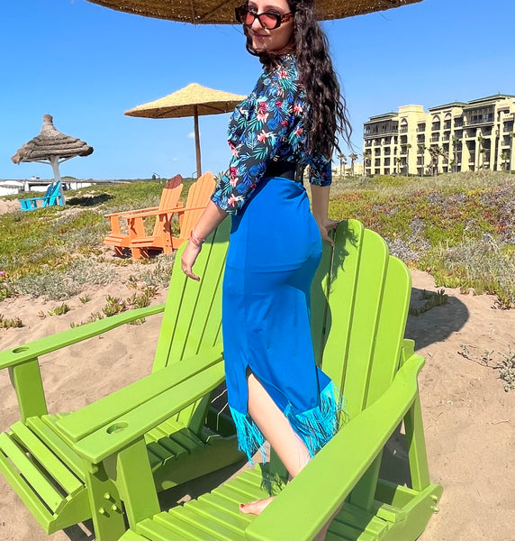 Swimsuit - SK2302S skirt - Royal Blue