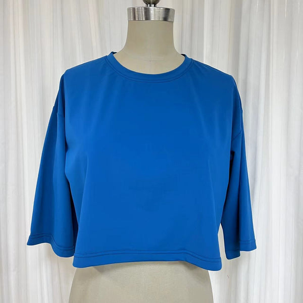 Swimsuit - Cropped Tshirt TS2001S -Blue
