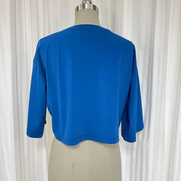 Swimsuit - Cropped Tshirt TS2001S -Blue