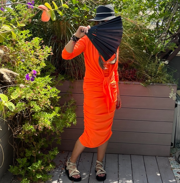  Robe maillot D2202S à bretelles - orange
