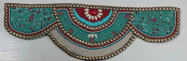 Wide belt with colorful beads LPRBE2203- Turquoise