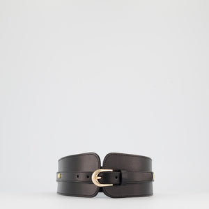 Ceinture large 100% cuir noir. @KbyKrisalys