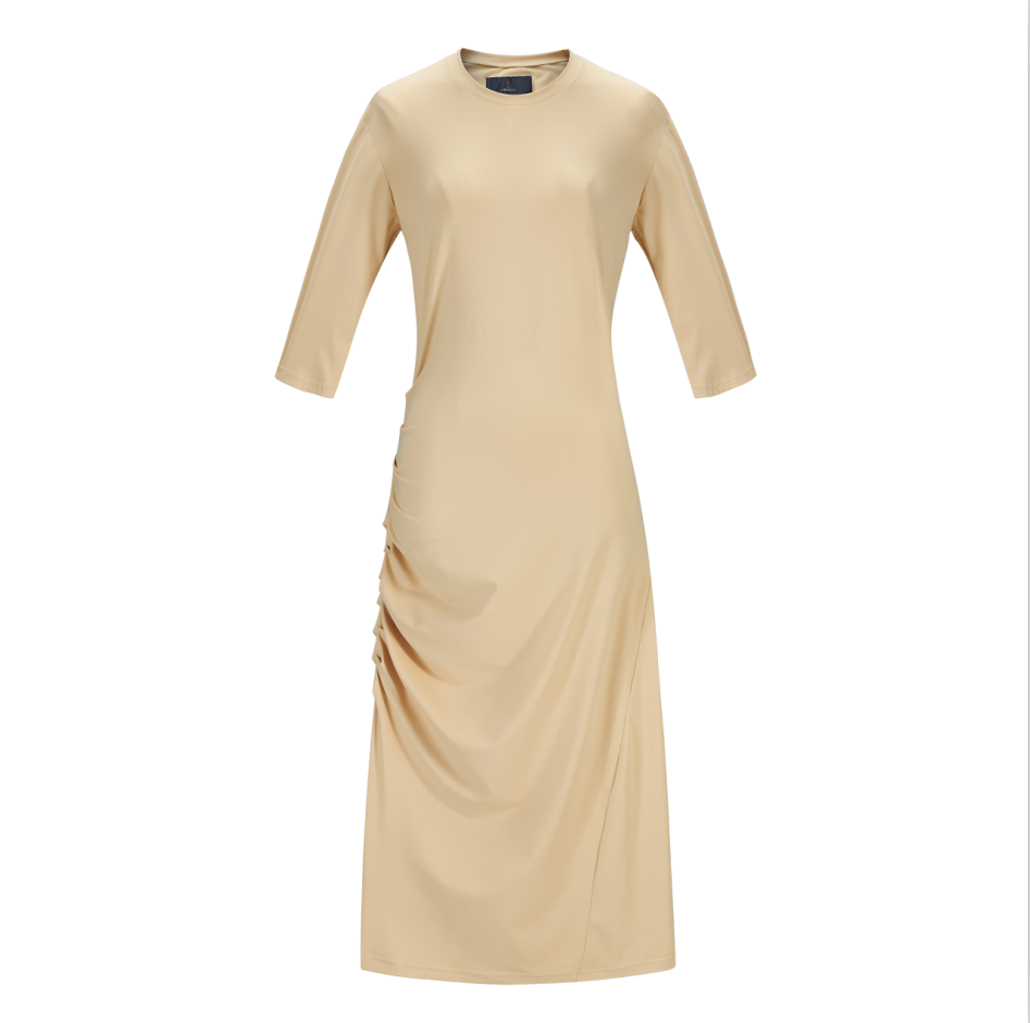  Robe maillot D2051S- beige - avec drapé 