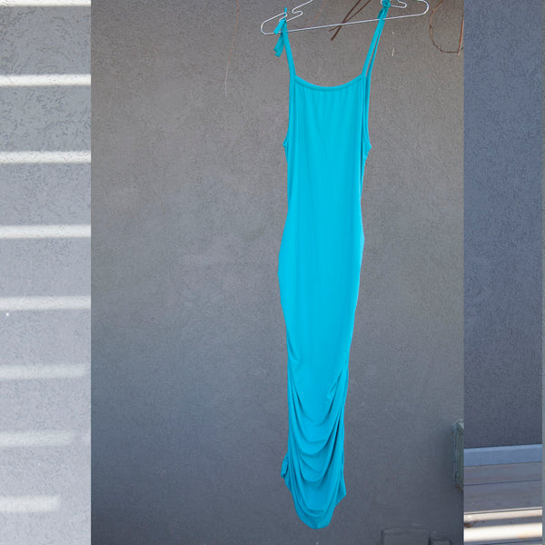 Swimsuit - D2202S Dress with straps - TURQUOISE