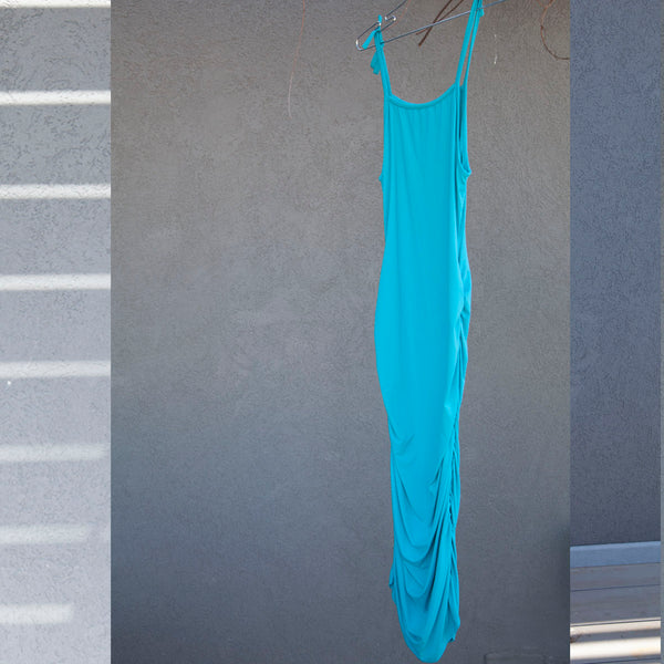 Swimsuit - D2202S Dress with straps - TURQUOISE