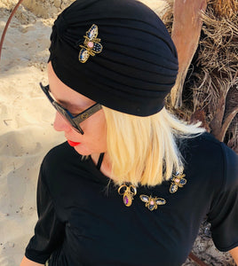 NEW IN! Headwrap with embroidered bee