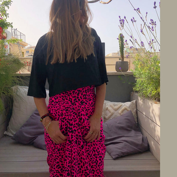 Swimsuit - SK2153S Skirt - Cheetah print