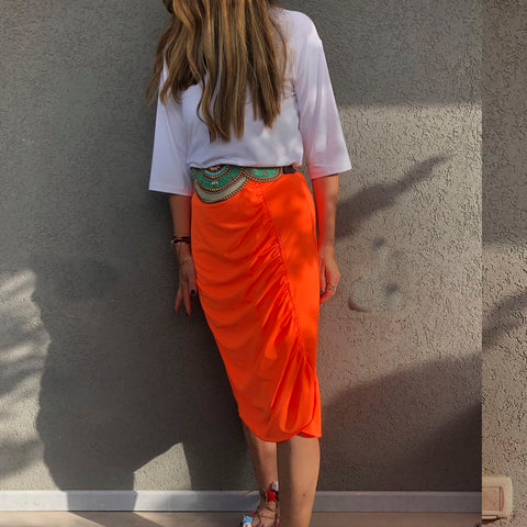 Swimsuit - SK2151S Skirt - Fluo orange