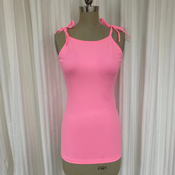 Top bretelles détachables pour la baignade T2201S - Rose fluo