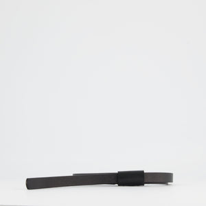 Thin leather belt with knots