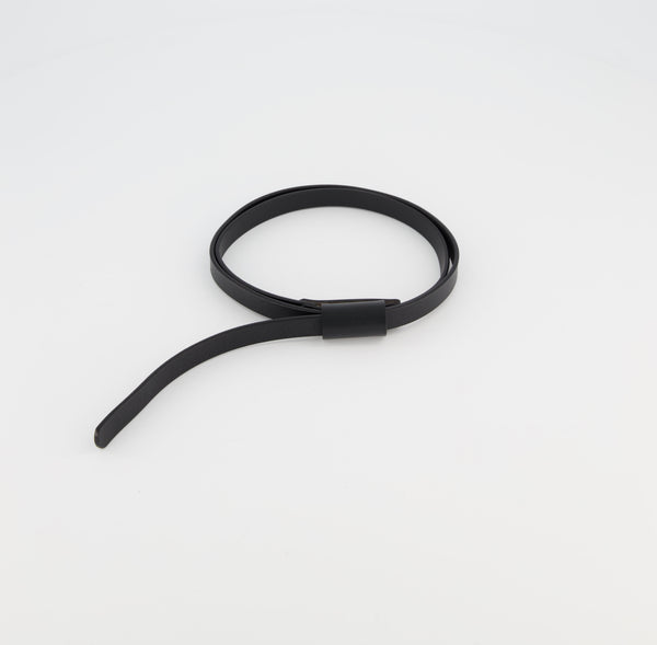 Thin leather belt with knots