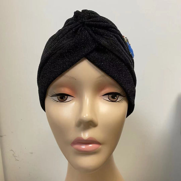 NEW IN! Headwrap with beads blue bee