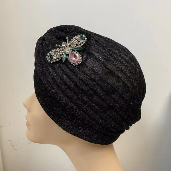 NEW IN! Headwrap with beads pink bee