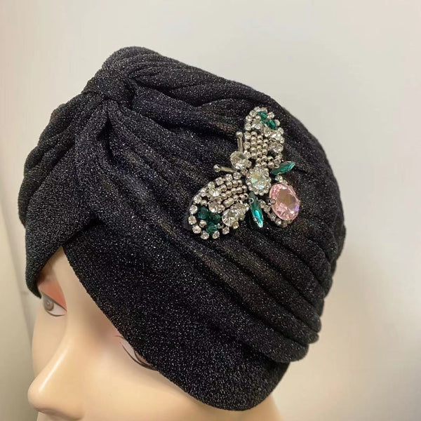NEW IN! Headwrap with beads pink bee