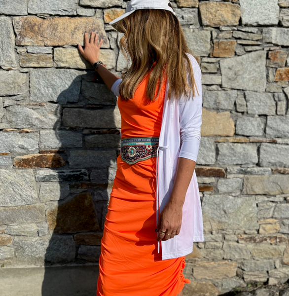  Robe maillot D2202S à bretelles - orange
