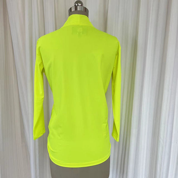 Cardigan maillot cache-coeur Car2202S - Fluo jaune