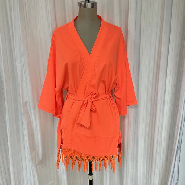 Swimsuit - Cardigan Kimono Car2203S - Fluo orange
