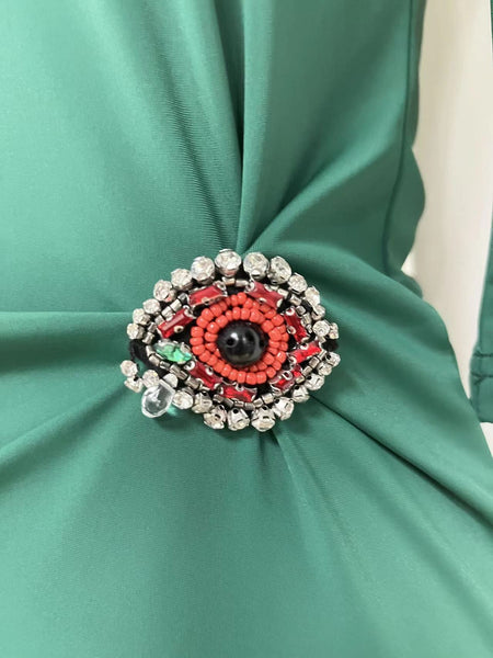 Robe maillot #D2015S - broderie oeil