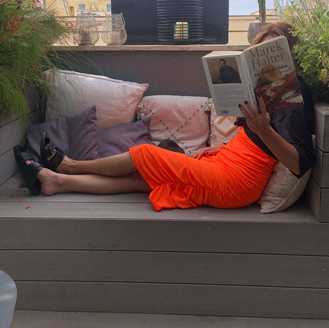  Robe maillot D2202S à bretelles - orange