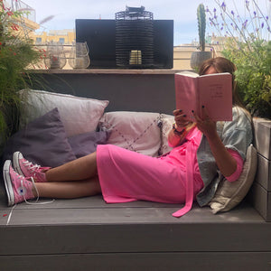 SS22 Robe maillot #D2016s - Rose fluo clair 