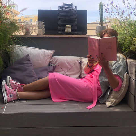 SS22 Robe maillot #D2016s - Rose fluo clair 