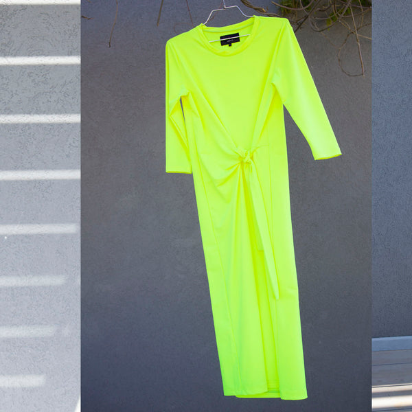SS22 Robe maillot #D2016s - jaune fluo