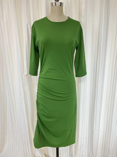Swimsuit - Dress D2051S Grass green #72 with drape