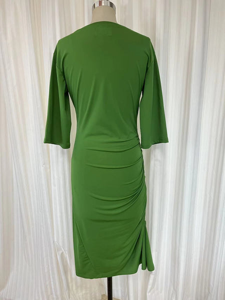 Swimsuit - Dress D2051S Grass green #72 with drape