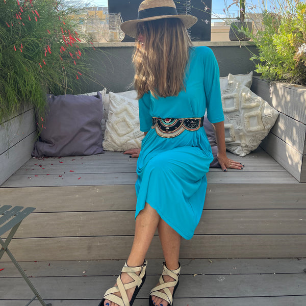 Swimsuit dress  #D2052S - Turquoise