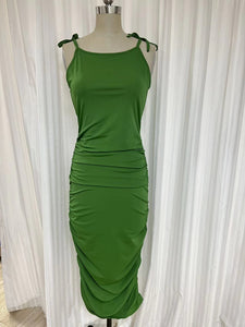 Swimsuit - D2201S Dress with straps - Grass green #72 - ankle length