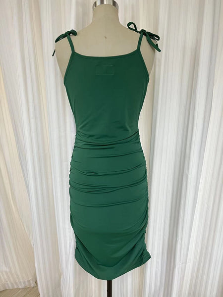  Robe maillot D2202S à bretelles - Vert foncé