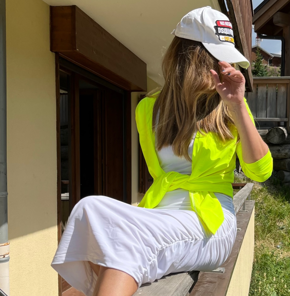  Robe maillot D2202S à bretelles - blanche