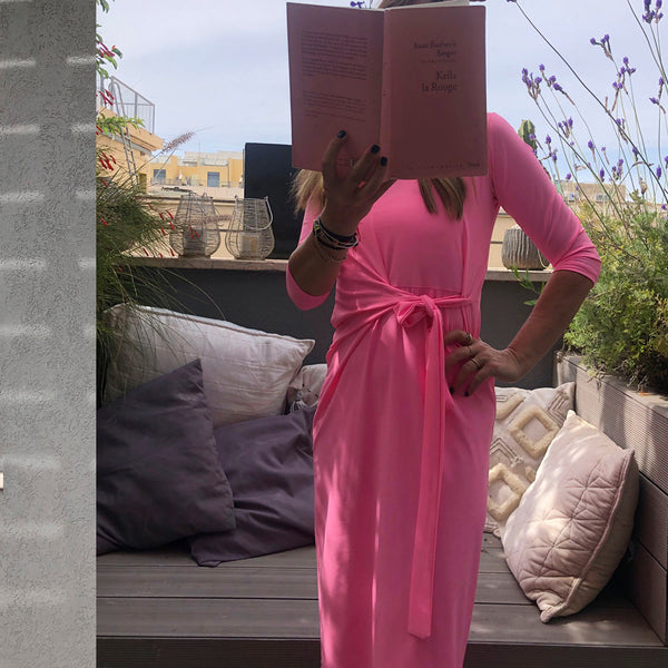 SS22 Robe maillot #D2016s - Rose fluo clair 