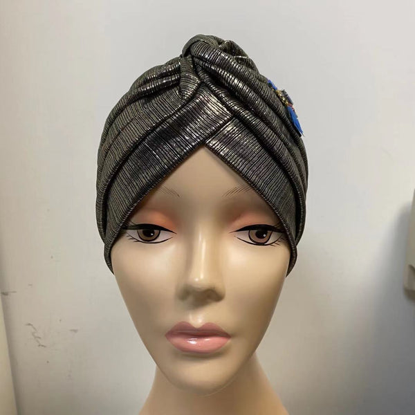 NEW IN! Headwrap with beads blue bee