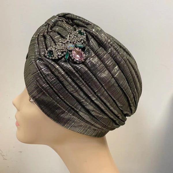 NEW IN! Headwrap with beads pink bee