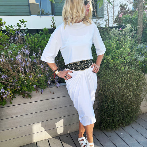 Swimsuit - SK2153S Skirt - White
