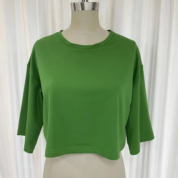 Swimsuit - Cropped Tshirt TS2001S -Grass green #72