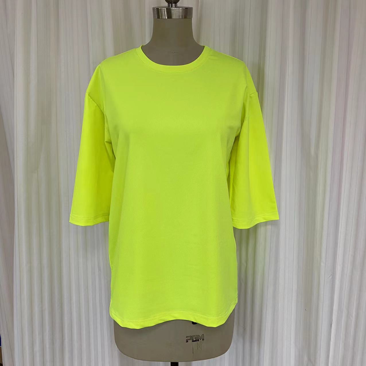 T-shirt maillot #T2006S--Fluo Jaune