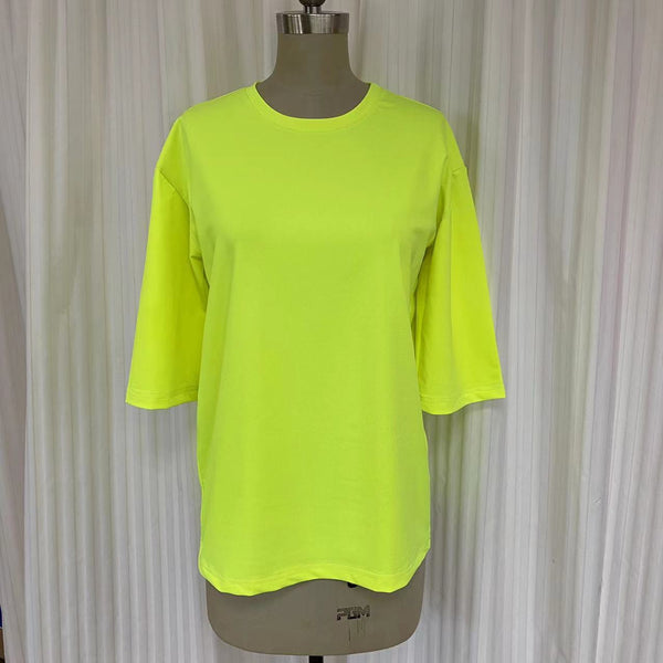 T-shirt maillot #T2006S--Fluo Jaune