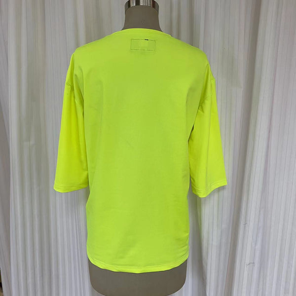 T-shirt maillot #T2006S--Fluo Jaune
